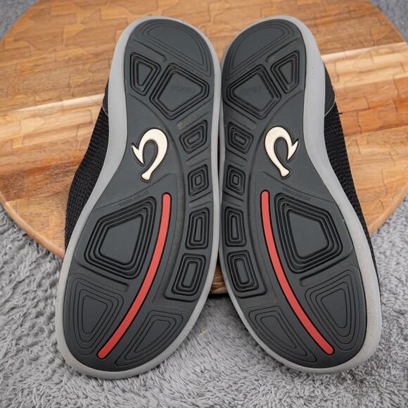 Olukai Nohea Pae Men’s Slip-On Sneakers Loafers Black Mesh Drop Heel Size 8.5 US - Picture 7 of 7
